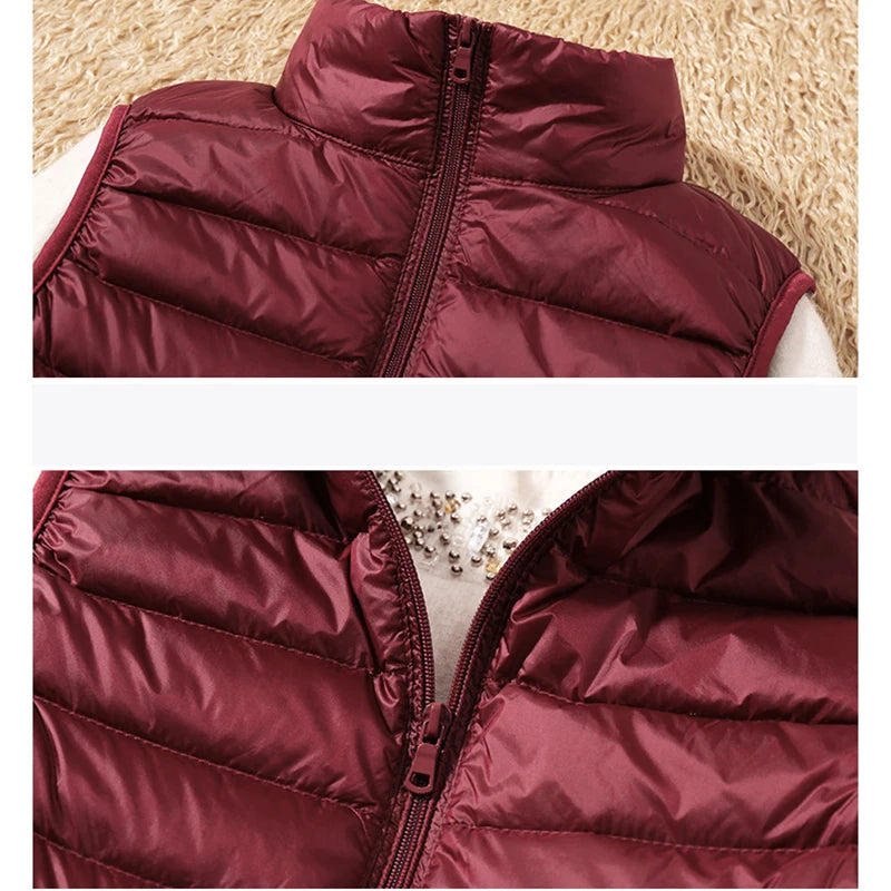 Women 90% Ultra Light Duck Down Vest Jacket