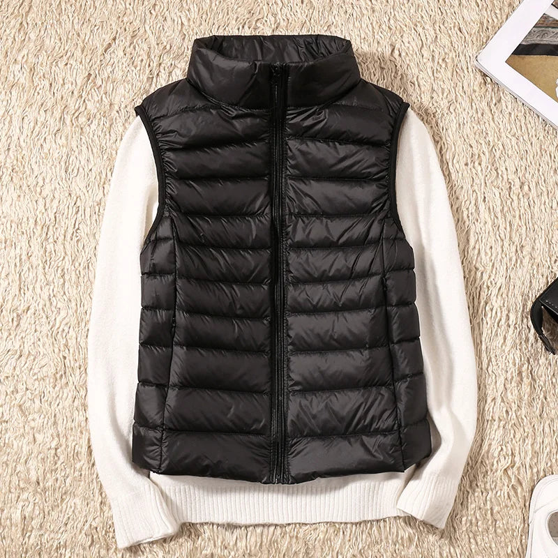 Women 90% Ultra Light Duck Down Vest Jacket