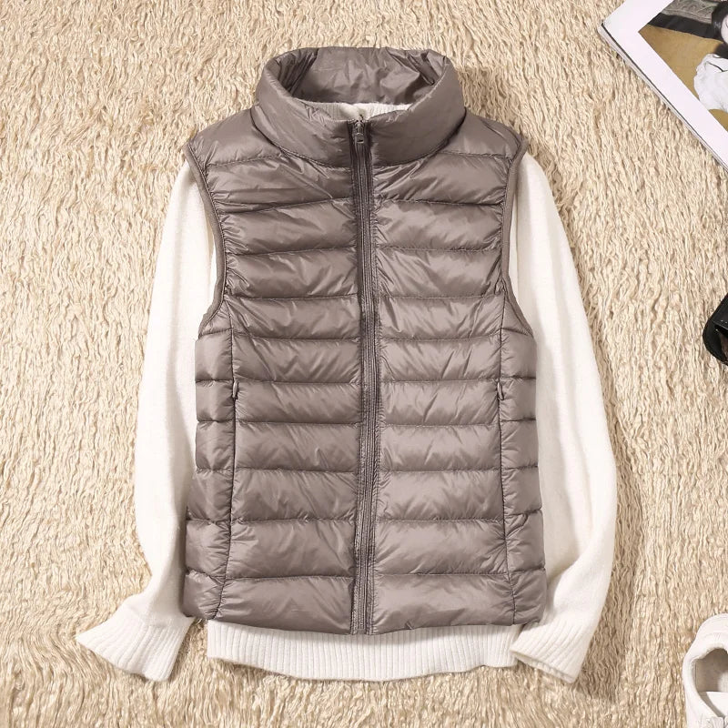 Women 90% Ultra Light Duck Down Vest Jacket