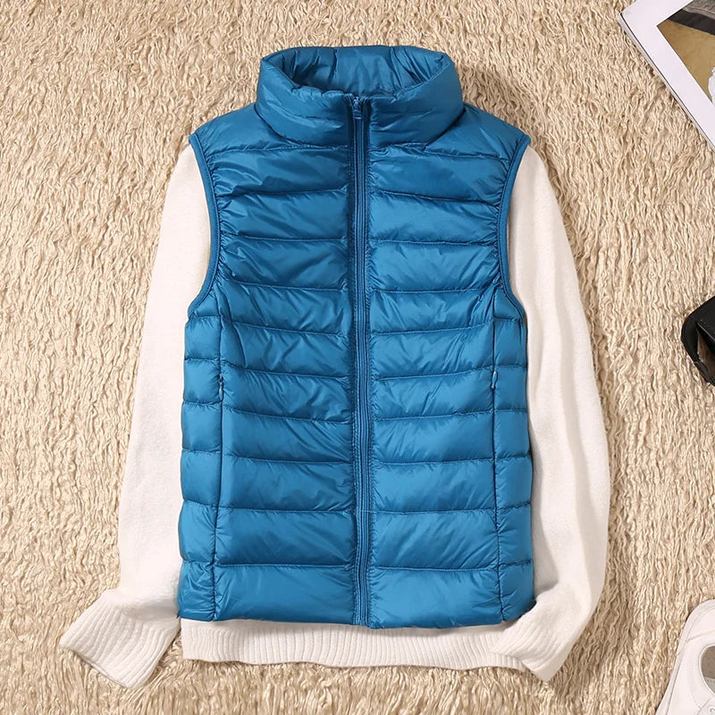 Women 90% Ultra Light Duck Down Vest Jacket