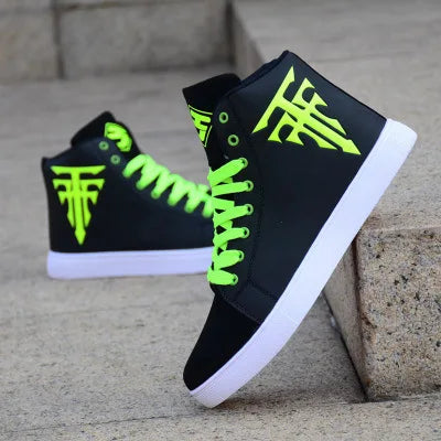 Man Vulcanized Sneakers And Male Comfortable High Top Shoes