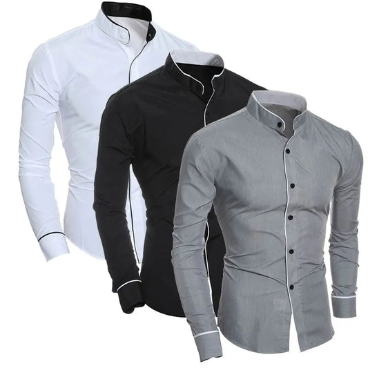 Men's Spring New Solid Color Shirt