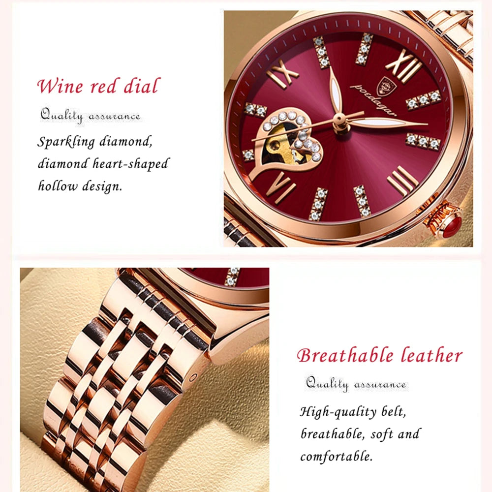 Women Watches Fashion Rose Gold Stainless Watch