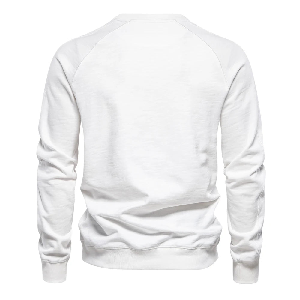 Spring Cotton Blend Sweatshirt for Men