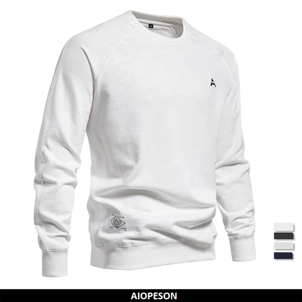 Spring Cotton Blend Sweatshirt for Men