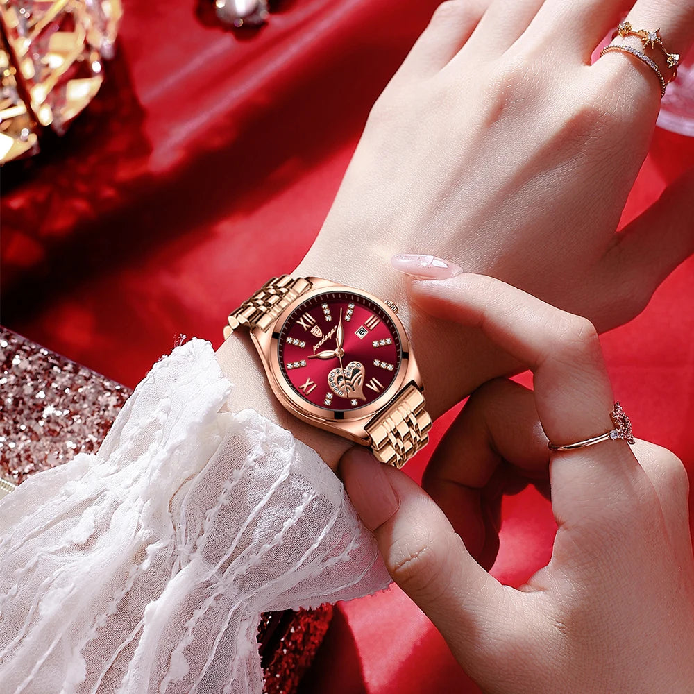 Women Watches Fashion Rose Gold Stainless Watch