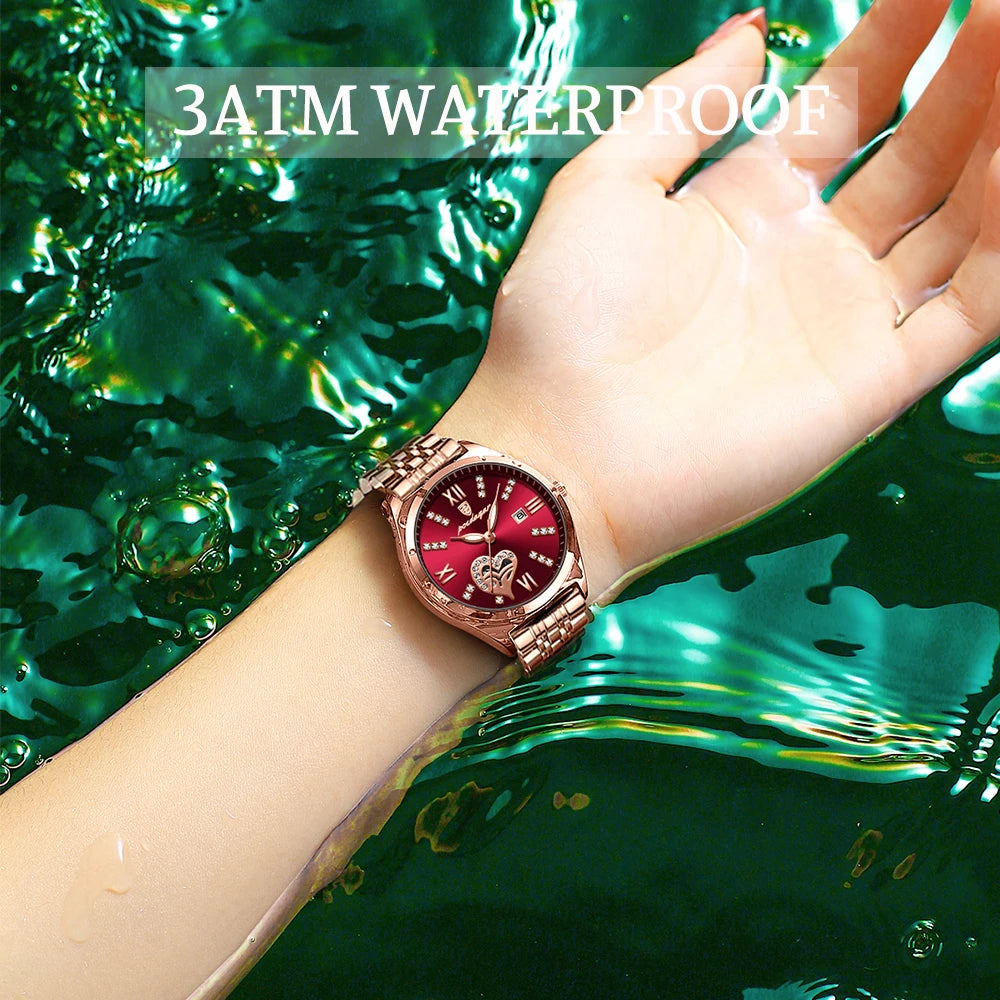 Women Watches Fashion Rose Gold Stainless Watch