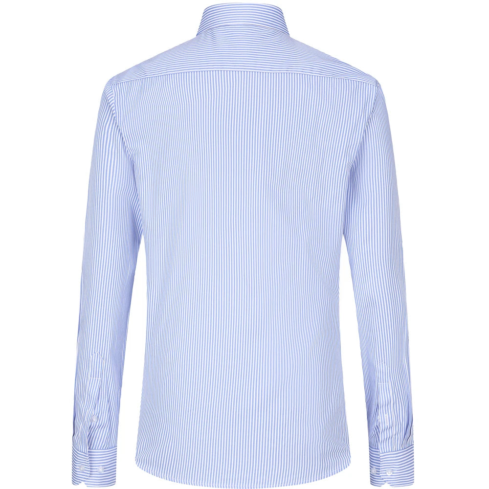 Men's Classic Long Sleeve Solid/striped Basic Shirt