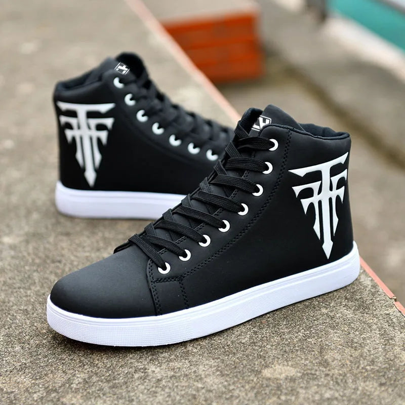 Man Vulcanized Sneakers And Male Comfortable High Top Shoes